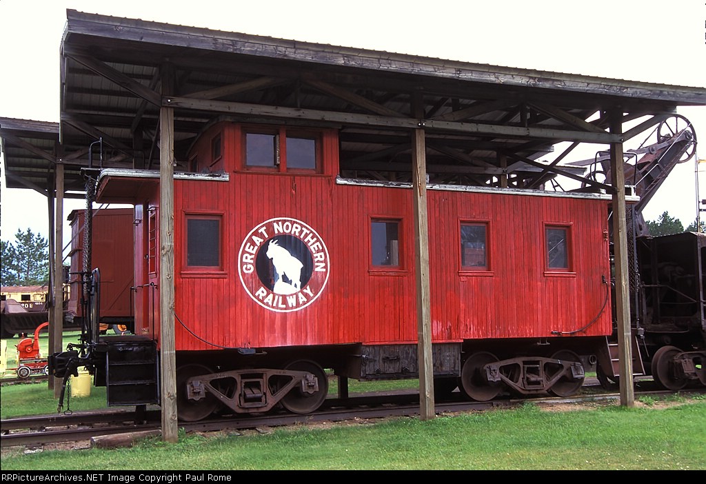GN X601, WoodSided Caboose, on Display at Minnesota Museum of Mining